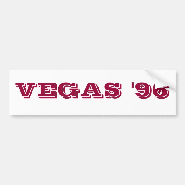 AUTOCOLLANT DE VOITURE VEGAS '96 (Devant)