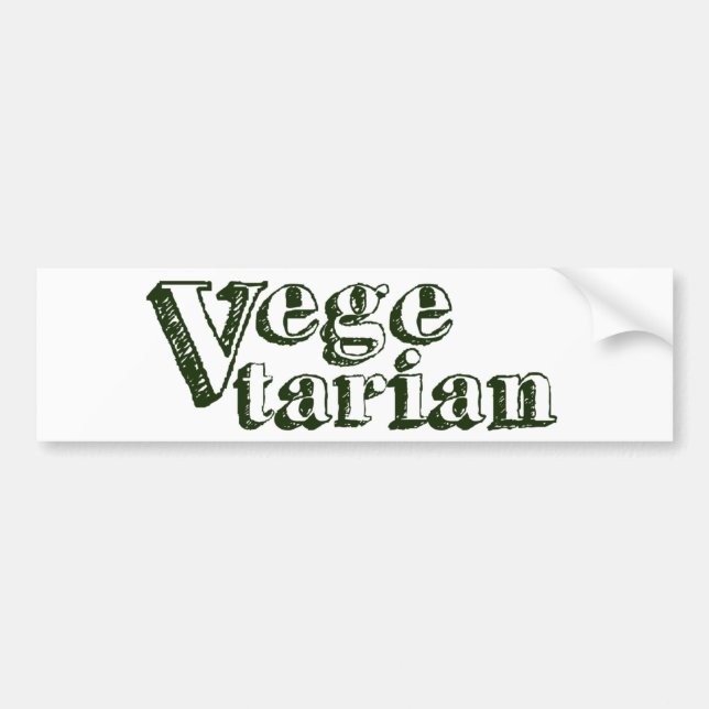 Autocollant De Voiture Végétarien (Devant)