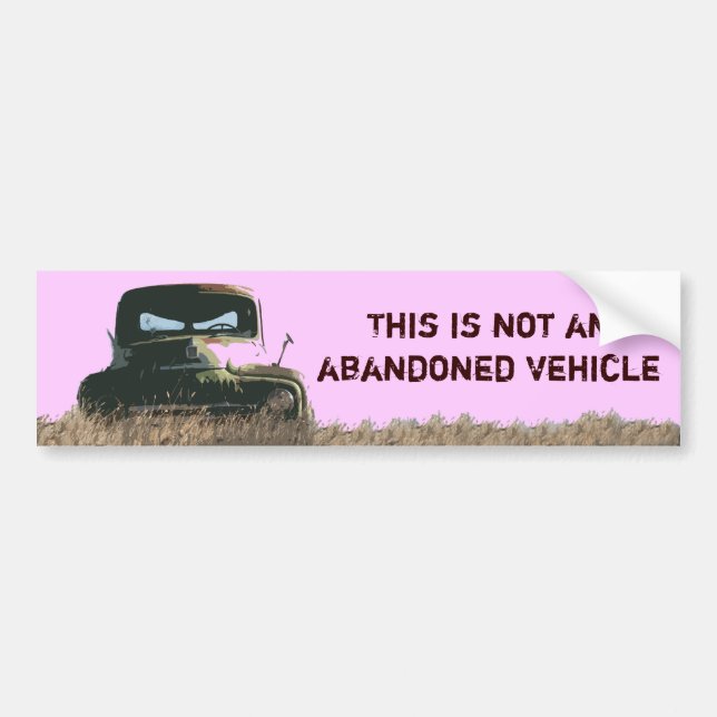 Autocollant De Voiture véhicule abandonné (Devant)