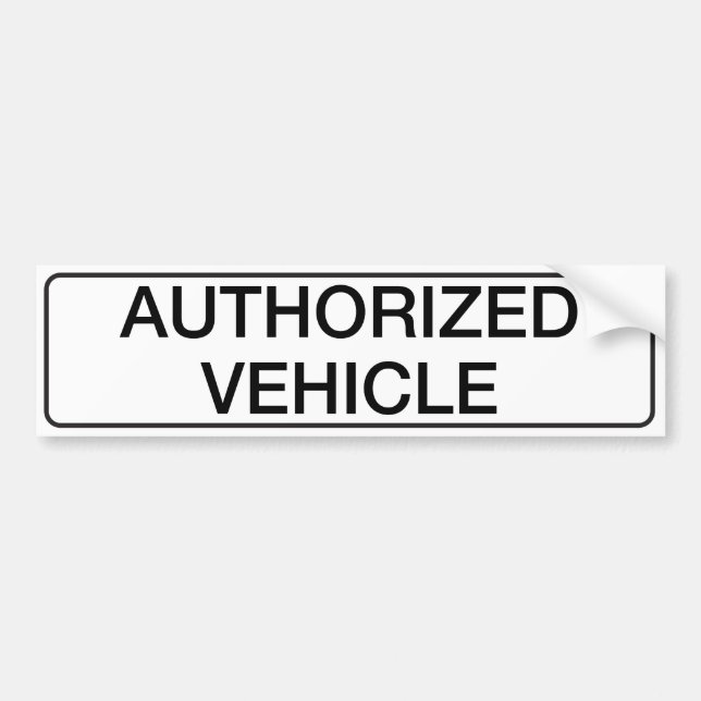 Autocollant De Voiture Véhicule autorisé (Devant)
