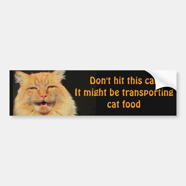 Autocollant De Voiture Véhicule de transport d'aliments pour chats (Devant)