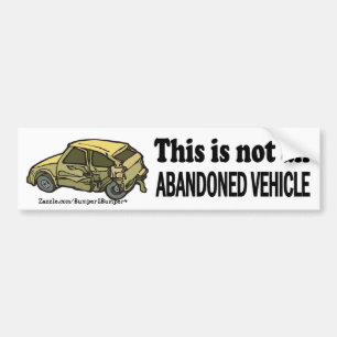 Autocollant De Voiture Véhicule non abandonné