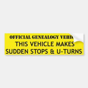Autocollant De Voiture Véhicule officiel de généalogie