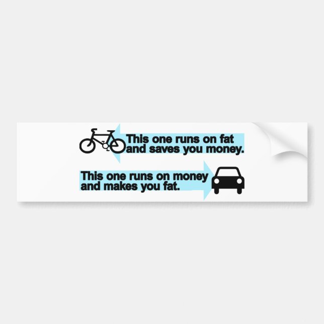 Autocollant De Voiture Vélo drôle contre la voiture (Devant)