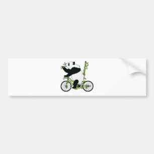 Autocollant De Voiture Vélo en bambou de monte d'ours panda