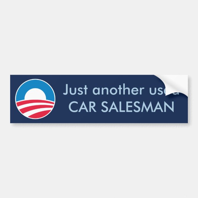 Autocollant De Voiture Vendeur de voiture d'occasion (Obama) (Devant)