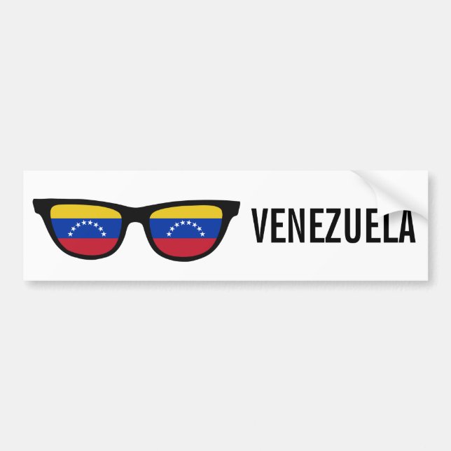 Autocollant De Voiture Venezuela Nuances texte personnalisé & couleur bum (Devant)