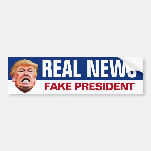 Autocollant De Voiture Véritable fausse présidente - Anti Trump (Devant)
