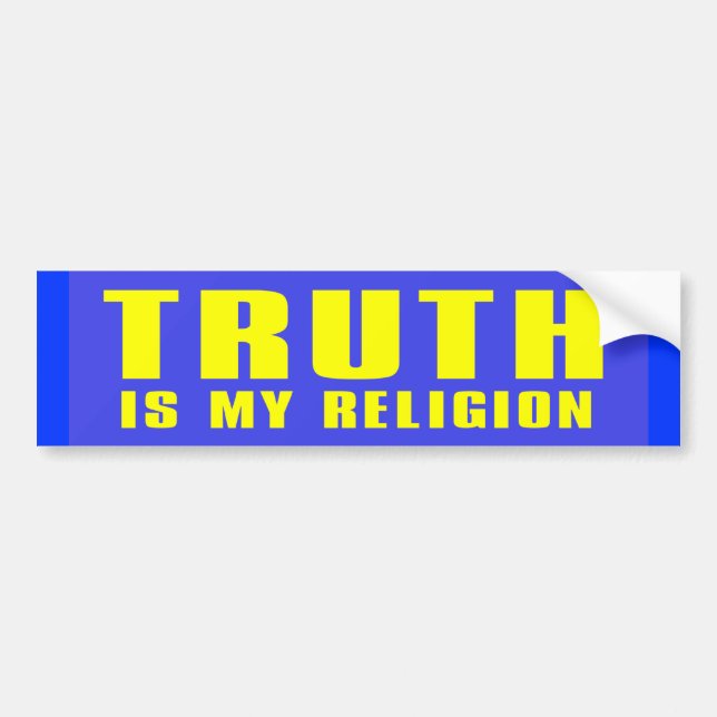 Autocollant De Voiture vérité ma religion (Devant)