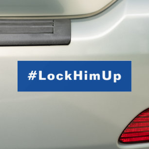 Autocollant De Voiture Verrouillez-le #LockHimUp Sticker Bleu blanc pare-