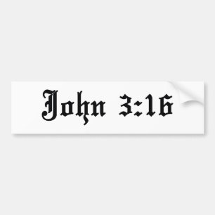 Autocollant De Voiture vers chrétien de bible de 3h16 de John