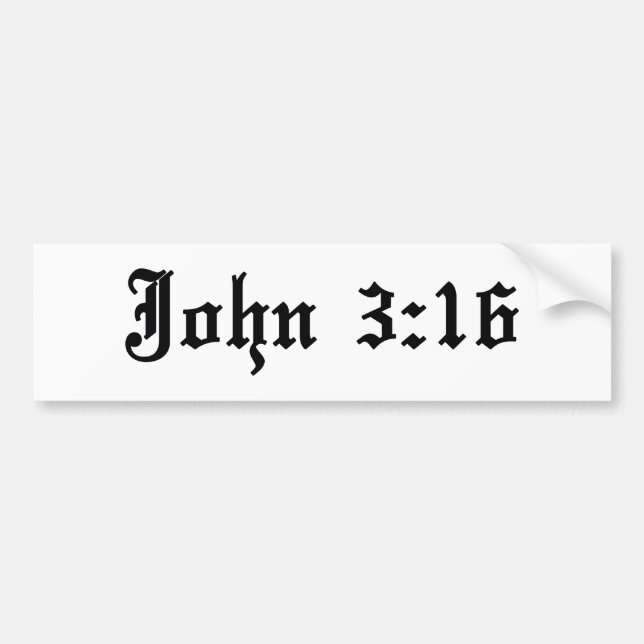 Autocollant De Voiture vers chrétien de bible de 3h16 de John (Devant)