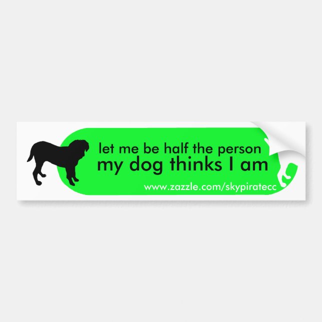 Autocollant De Voiture Vert de "prière des propriétaires" de Dogism (Devant)