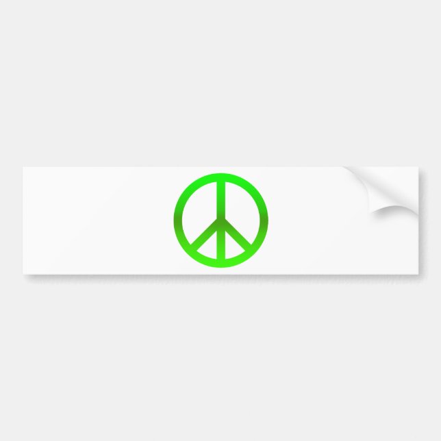 Autocollant De Voiture Vert de symbole de paix (Devant)