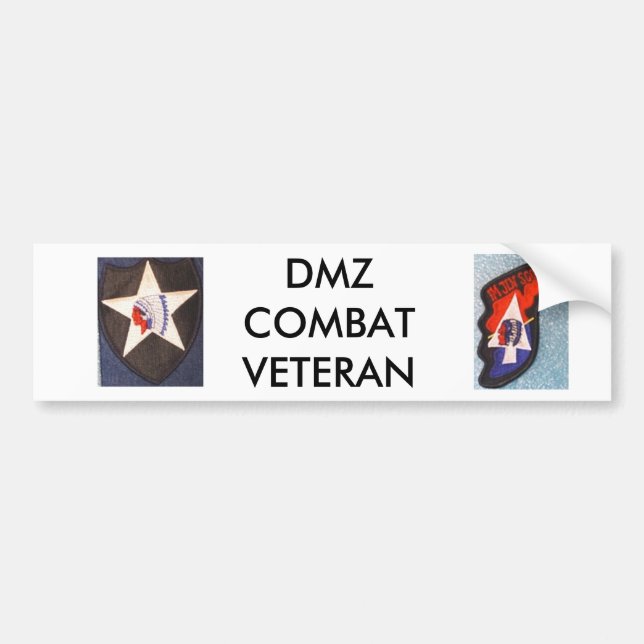 AUTOCOLLANT DE VOITURE VÉTÉRAN DE COMBAT DE DMZ (Devant)