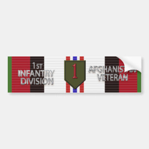 Autocollant De Voiture Vétéran de la 1re division d'infanterie en Afghani
