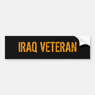 AUTOCOLLANT DE VOITURE VÉTÉRAN DE L'IRAK