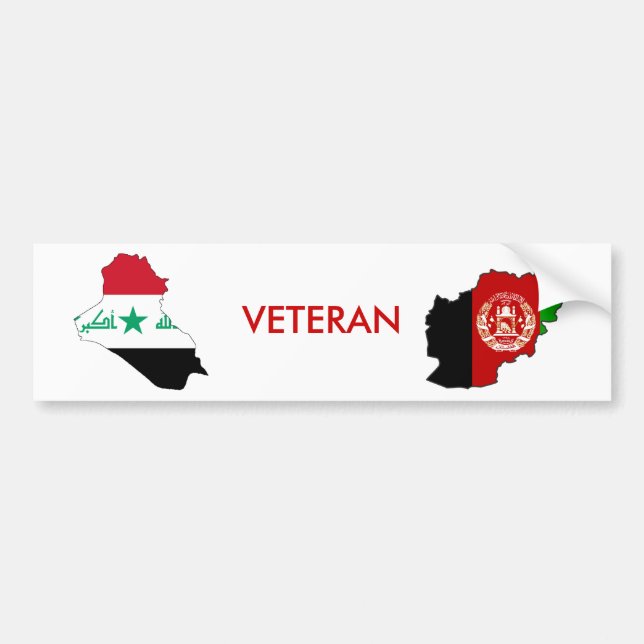 Autocollant De Voiture Vétéran de l'Irak et de l'Afghanistan (Devant)