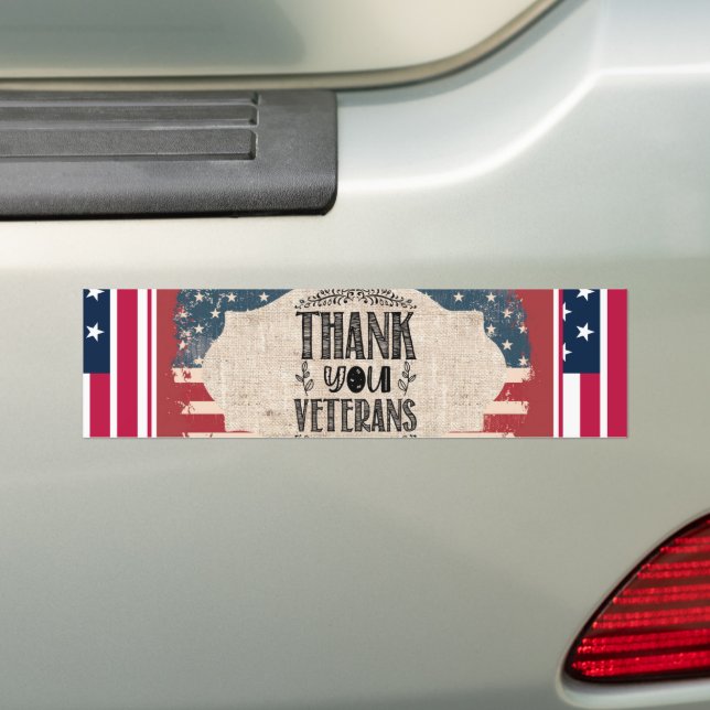 Autocollant De Voiture Vétérans Merci Bumpersticker (En voiture)