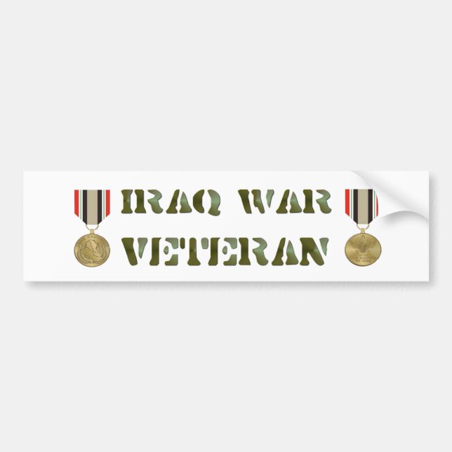 Autocollant De Voiture Vétérinaire de guerre d'Irak (Devant)