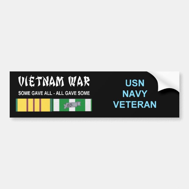 AUTOCOLLANT DE VOITURE VÉTÉRINAIRE DE MARINE DE GUERRE DE VIETNAM (Devant)