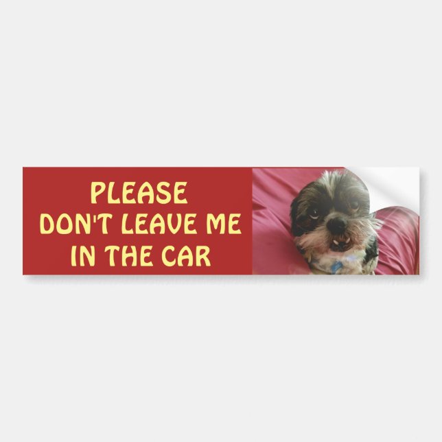 Autocollant De Voiture Veuillez ne pas laisser les chiens dans une (Devant)