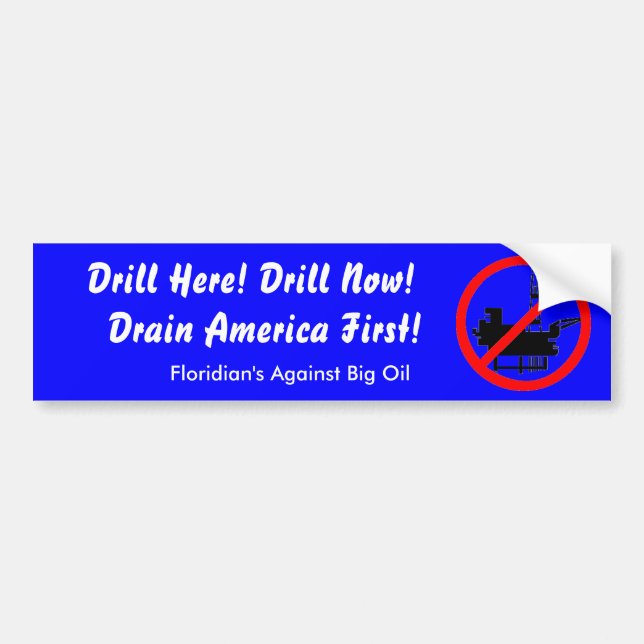 Autocollant De Voiture Vidangez l'Amérique première ! (Devant)