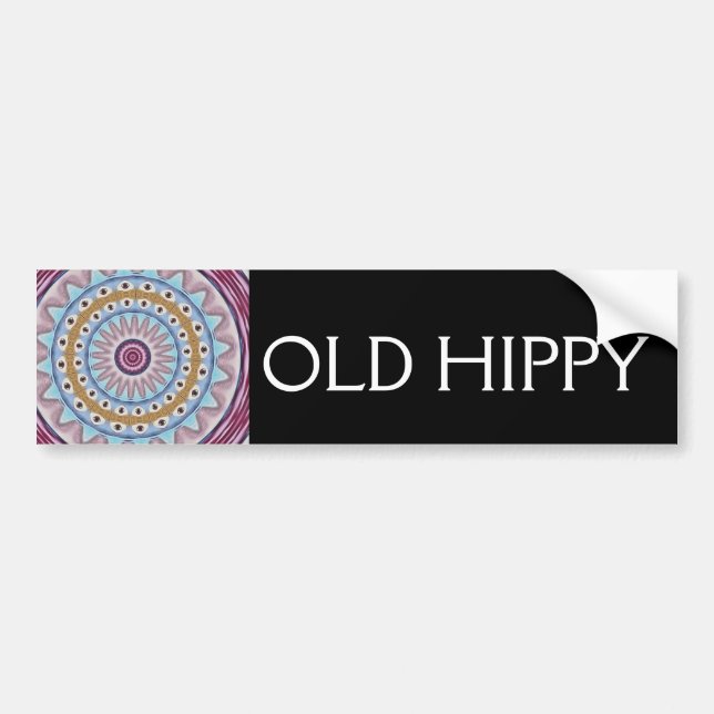 AUTOCOLLANT DE VOITURE VIEILLE HIPPIE (Devant)