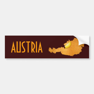 Autocollant De Voiture Viennese Schnitzel - Carte De L'Autriche