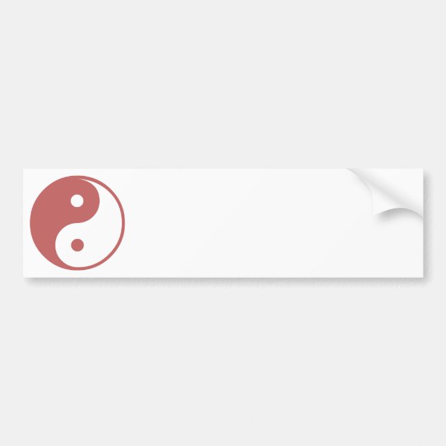 Autocollant De Voiture Vieux modèle rose d'illustration de Yin Yang (Devant)