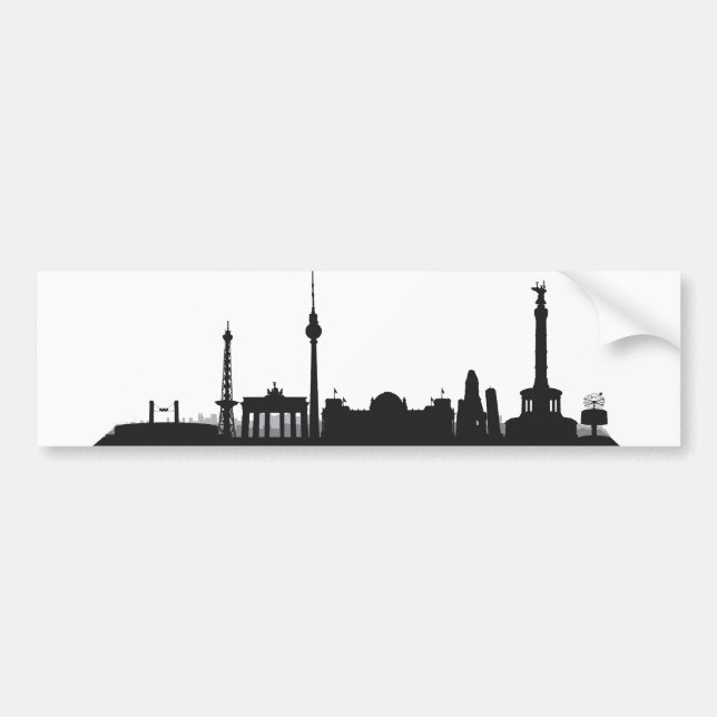 Autocollant De Voiture Ville de Berlin - Skyline 1c (Devant)