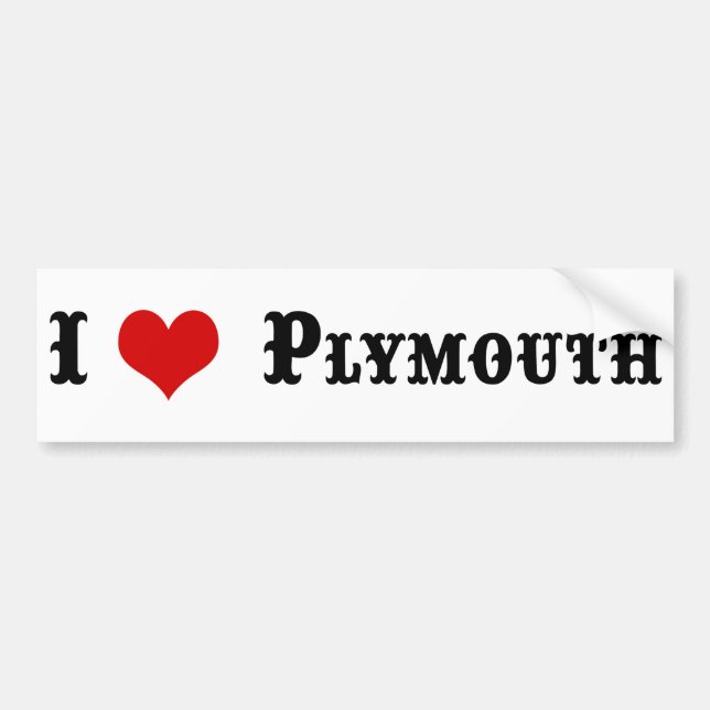 Autocollant De Voiture Ville de PLYMOUTH MA (Devant)