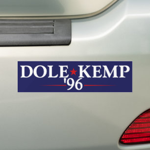 Autocollant De Voiture Vintage Dole Kemp 1996 Bob Dole 96