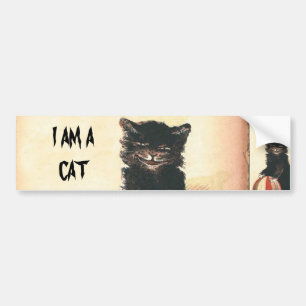 Autocollant De Voiture Vintage HALLOWEEN Chat noir
