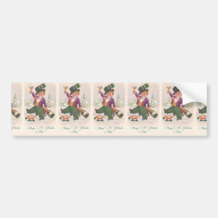Autocollant De Voiture Vintage Happy Jour de la Saint Patrick Shamrock Ch