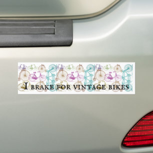 Autocollant De Voiture Vintage moderne Vélo couleur brillante Motif néon