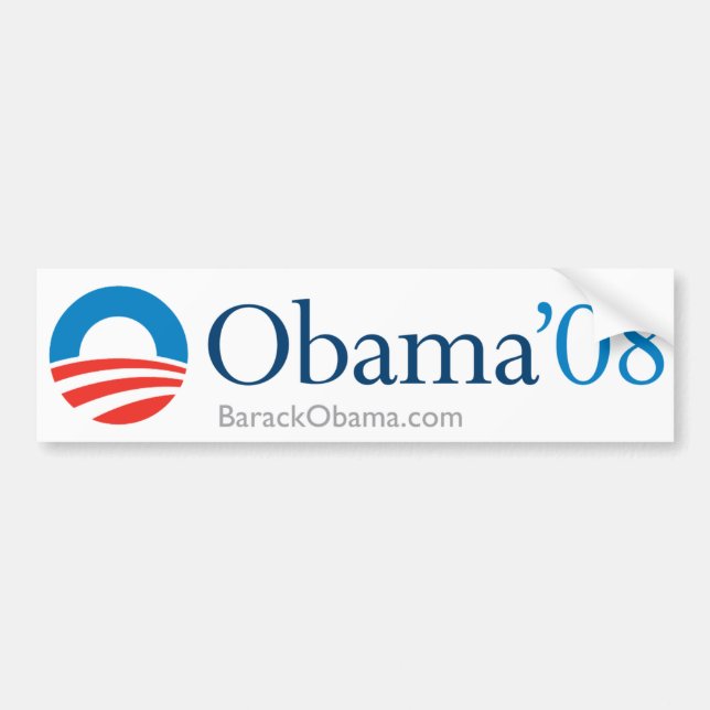 Autocollant De Voiture Vintage Obama 2008 (Devant)