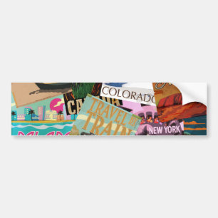 Autocollant De Voiture Vintage Travel Posters