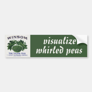 Autocollant De Voiture Vintage Vegetable Can Label Art, Winsom Peas
