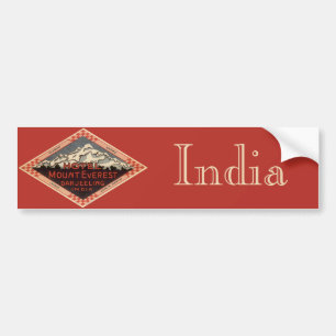 Autocollant De Voiture Vintage voyage, Mont Everest, Darjeeling Inde