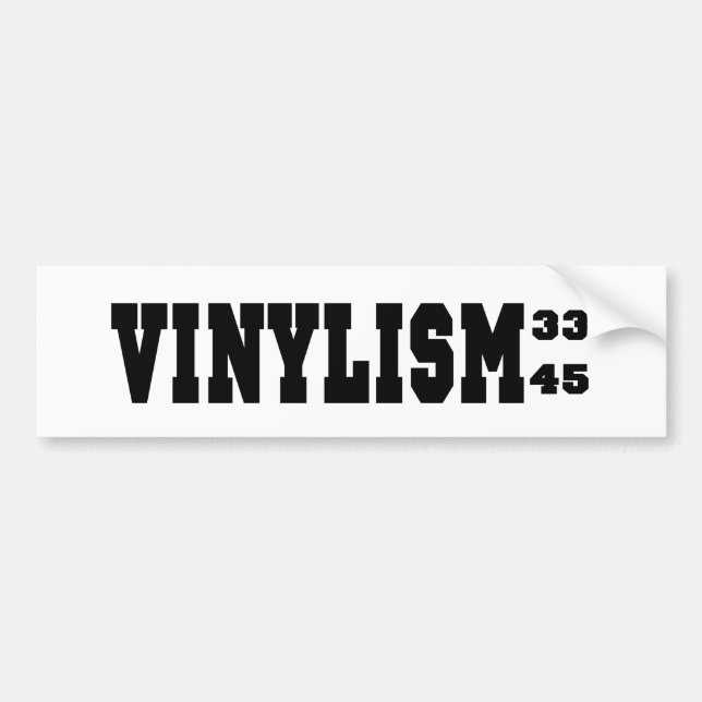 Autocollant De Voiture Vinylisme 33 45 tr/min (Devant)