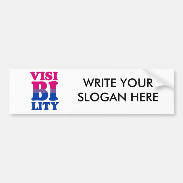 Autocollant De Voiture Visibilité bisexuelle (Devant)