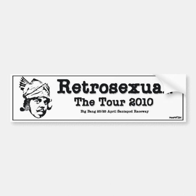Autocollant De Voiture Visite de Retrosexual - adhésif pour pare-chocs (Devant)
