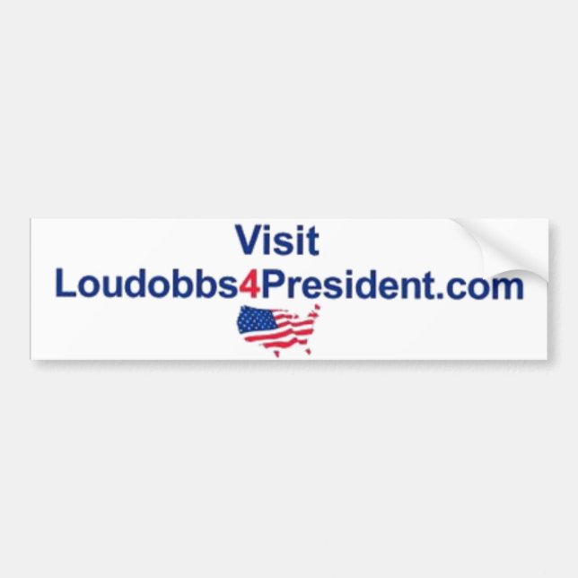 Autocollant De Voiture Visite LouDobbs4President.com (Devant)