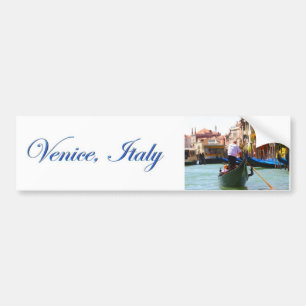 Autocollant De Voiture Visite touristique en gondole Venise Italie