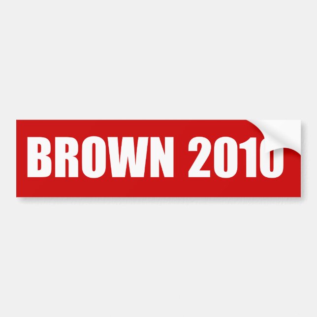 Autocollant De Voiture Vitesse BROWN d'élection de JERRY (Devant)