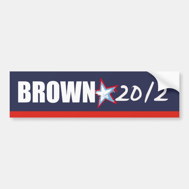 Autocollant De Voiture Vitesse BROWN d'élection de JERRY (Devant)