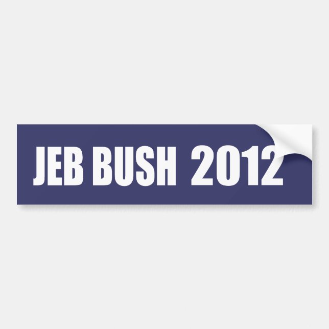 Autocollant De Voiture Vitesse d'élection de JEB BUSH (Devant)