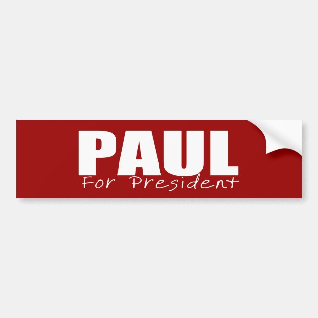 Autocollant De Voiture Vitesse d'élection de RON PAUL (Devant)