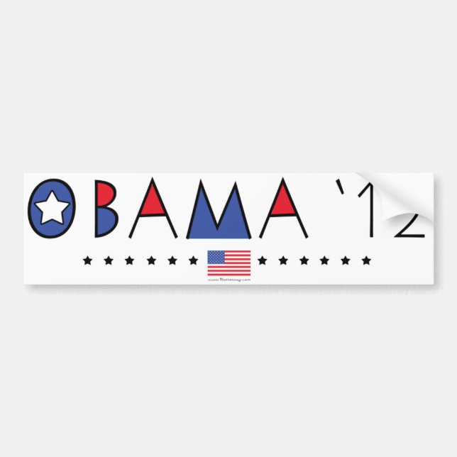 Autocollant De Voiture Vitesse du Président Barack Obama 2012 (Devant)